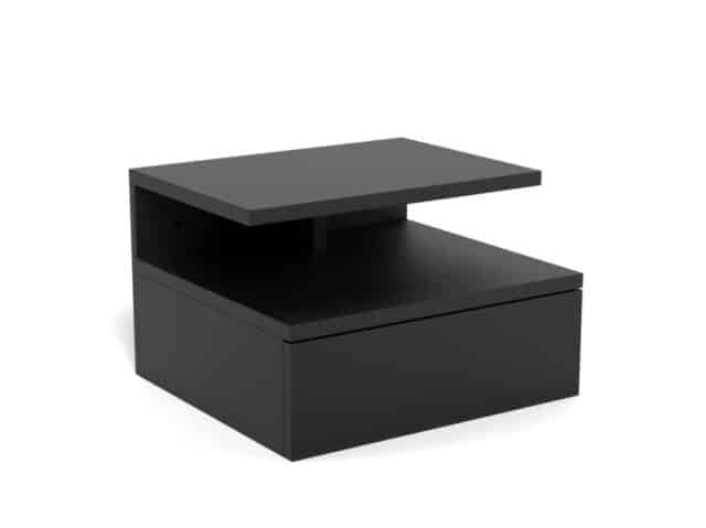 Nachtkastje Ashlan 8211 Zwart Mdf