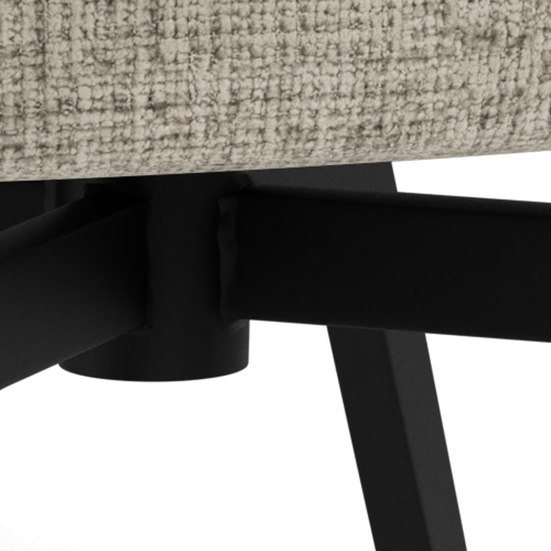 Eetkamerstoel Darlene 8211 Stof Juta Grijs 8211 Staal