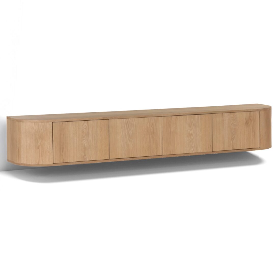 Tv Dressoir Novero 8211 Naturel Oak Kleur 8211 Zwevend 8211 220 Cm