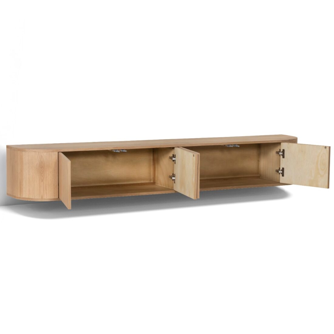 Tv Dressoir Novero 8211 Naturel Oak Kleur 8211 Zwevend 8211 220 Cm