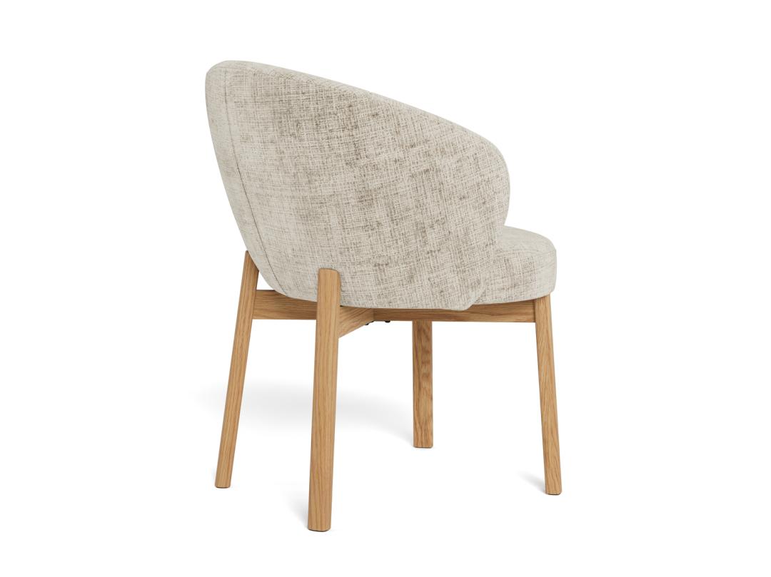 Eetkamerstoel Darlene 8211 Stof Juto Beige 8211 Eikenhout Minimale Bestelling 2 Stuks