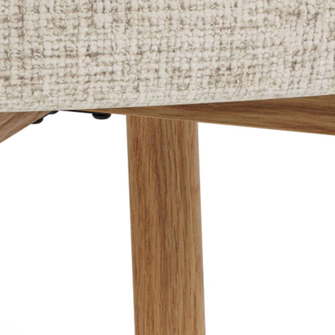 Eetkamerstoel Darlene 8211 Stof Juto Beige 8211 Eikenhout Minimale Bestelling 2 Stuks