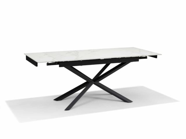 Eetkamertafel Reno 8211 Wit Deckstone 8211 136 196 215 90 Cm 8211 Uitschuifbaar