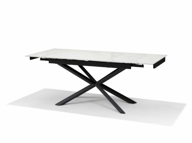Eetkamertafel Reno 8211 Wit Deckstone 8211 136 196 215 90 Cm 8211 Uitschuifbaar