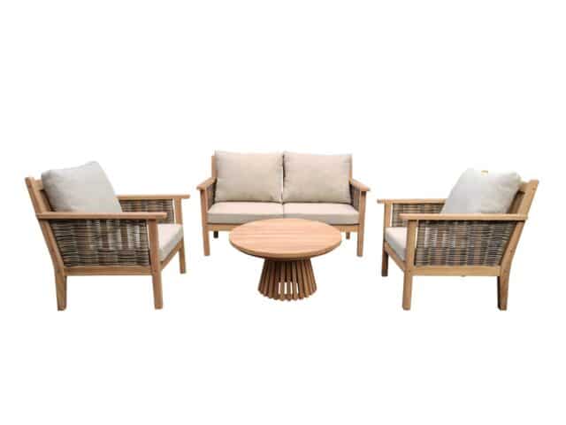 Tuinset Malaga 8211 Teakhout 8211 Inclusief Salontafel En Kussens