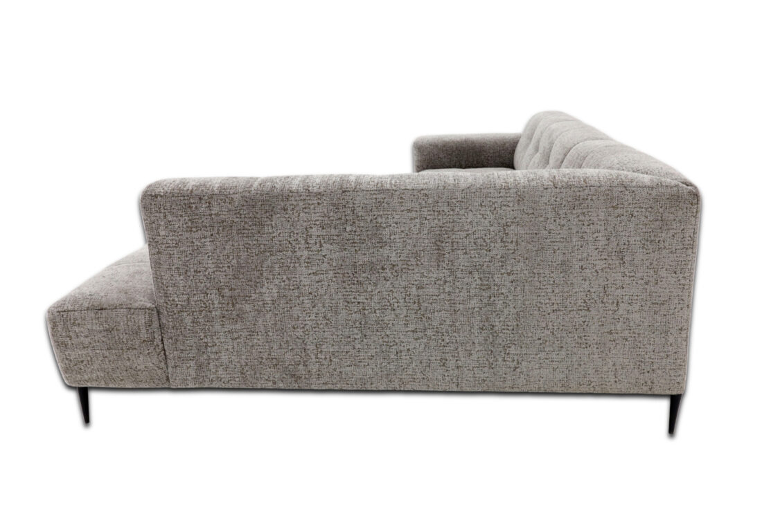 Zitcombinatie Bovino 8211 2 5 Vst Links Ottomane Vst Rechts 8211 Stof Grijs Bella 15