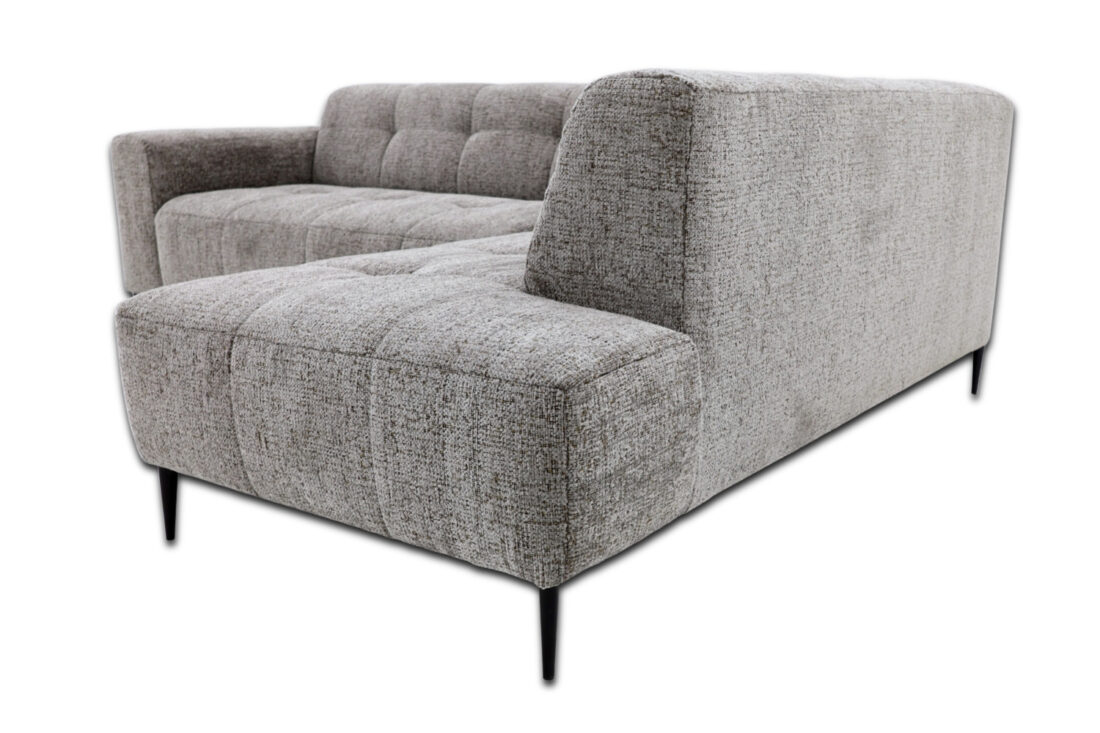 Zitcombinatie Bovino 8211 2 5 Vst Links Ottomane Vst Rechts 8211 Stof Grijs Bella 15