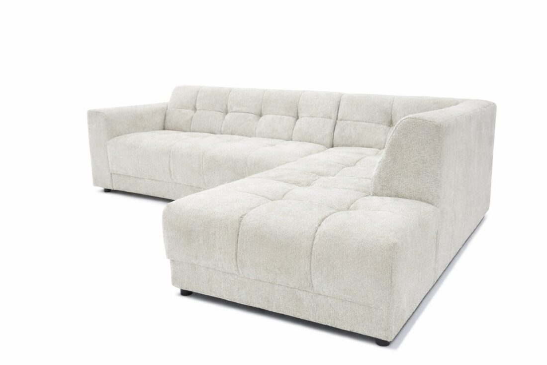 Zitcombinatie Wave 8211 2 5 Vst Links Ottomane Vst Rechts 8211 Stof Beige Egon 26