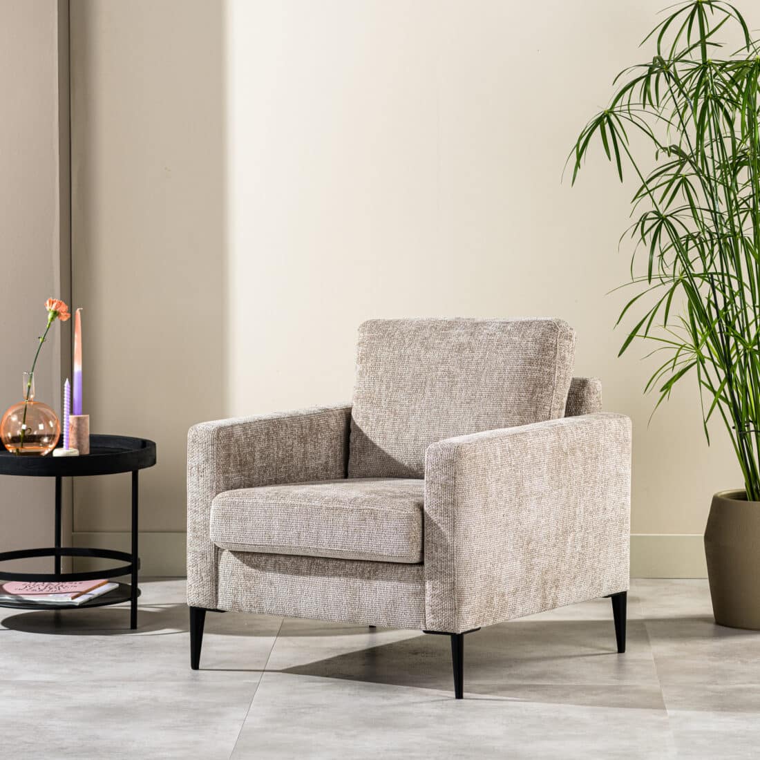 1 Zits Fauteuil E720 8211 Stof Elite Champagne