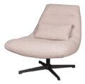 Fauteuil Nox - Stof Naturel bouclé - Metaal