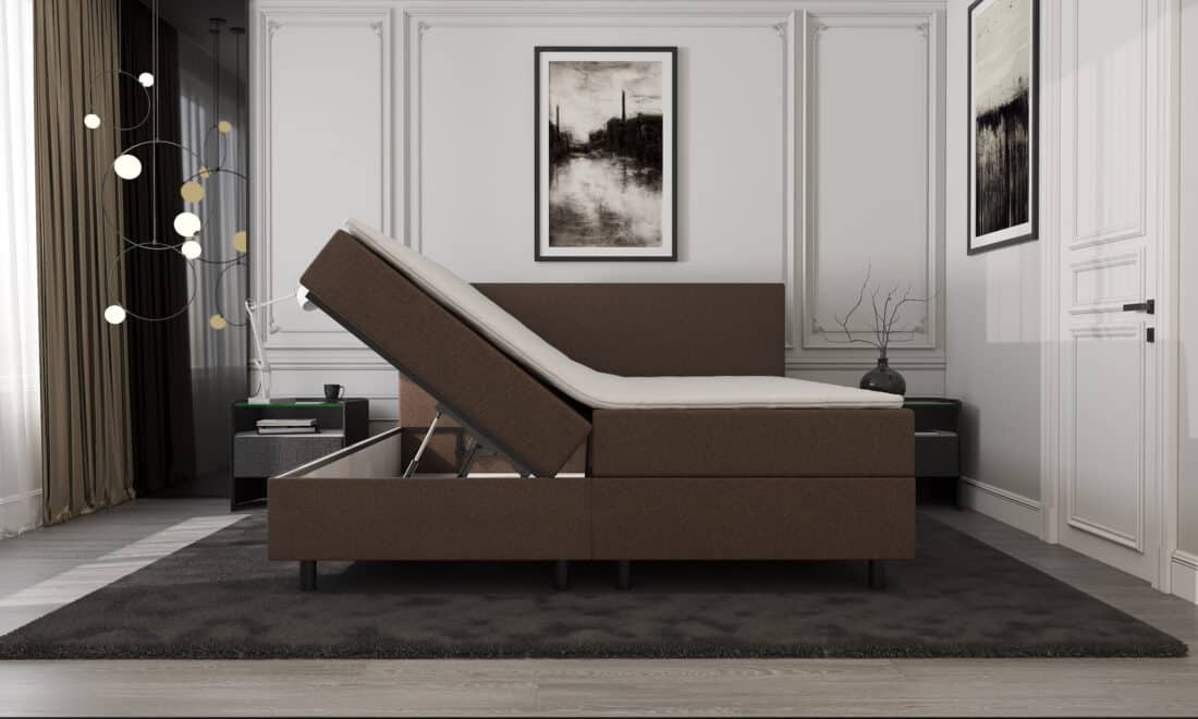 Mrgenn Opbergboxspring Bruin 140 215 200 Mrgenn Opbergboxspring Bruin 140 215 200