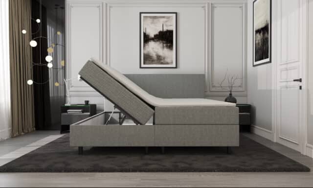 Mrgenn Opbergboxspring Lichtgrijs 160 215 200