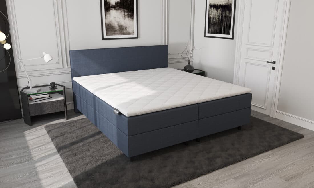 Mrgenn Opbergboxspring Donkerblauw 160 215 200
