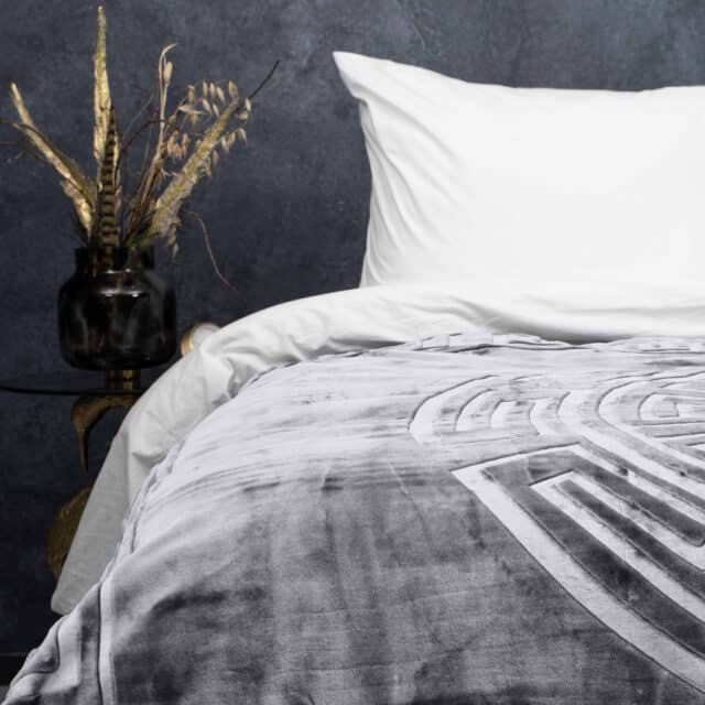 Deken Fleece Gemboste Zeta 8211 Grijs 8211 200 215 240 Cm