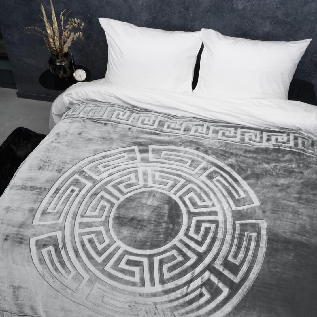 Deken Fleece Gemboste Zeta 8211 Grijs 8211 200 215 240 Cm