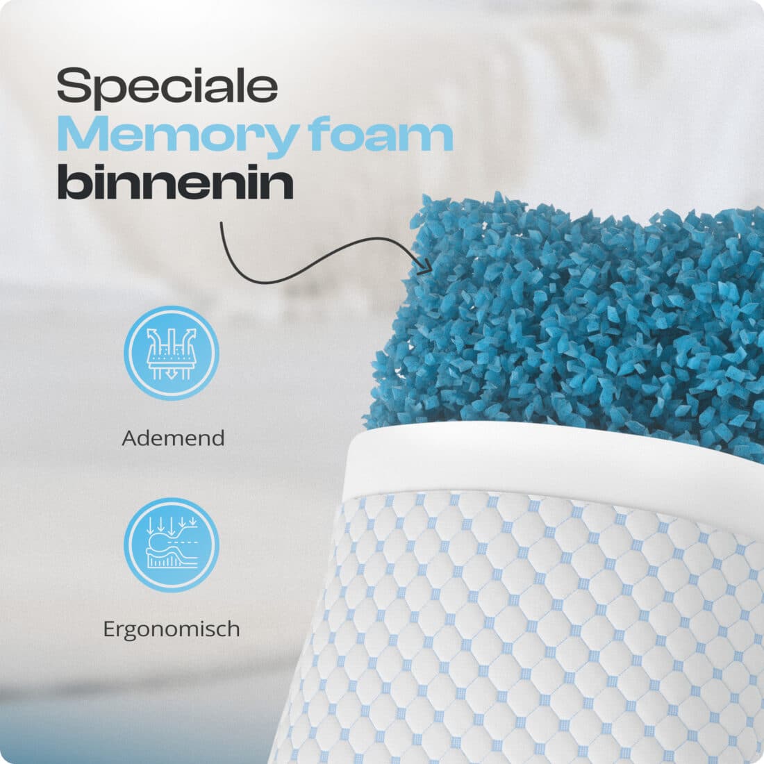 Kussen Nanotech 8211 Wit 8211 Traagschuim 8211 50 215 70 Cm