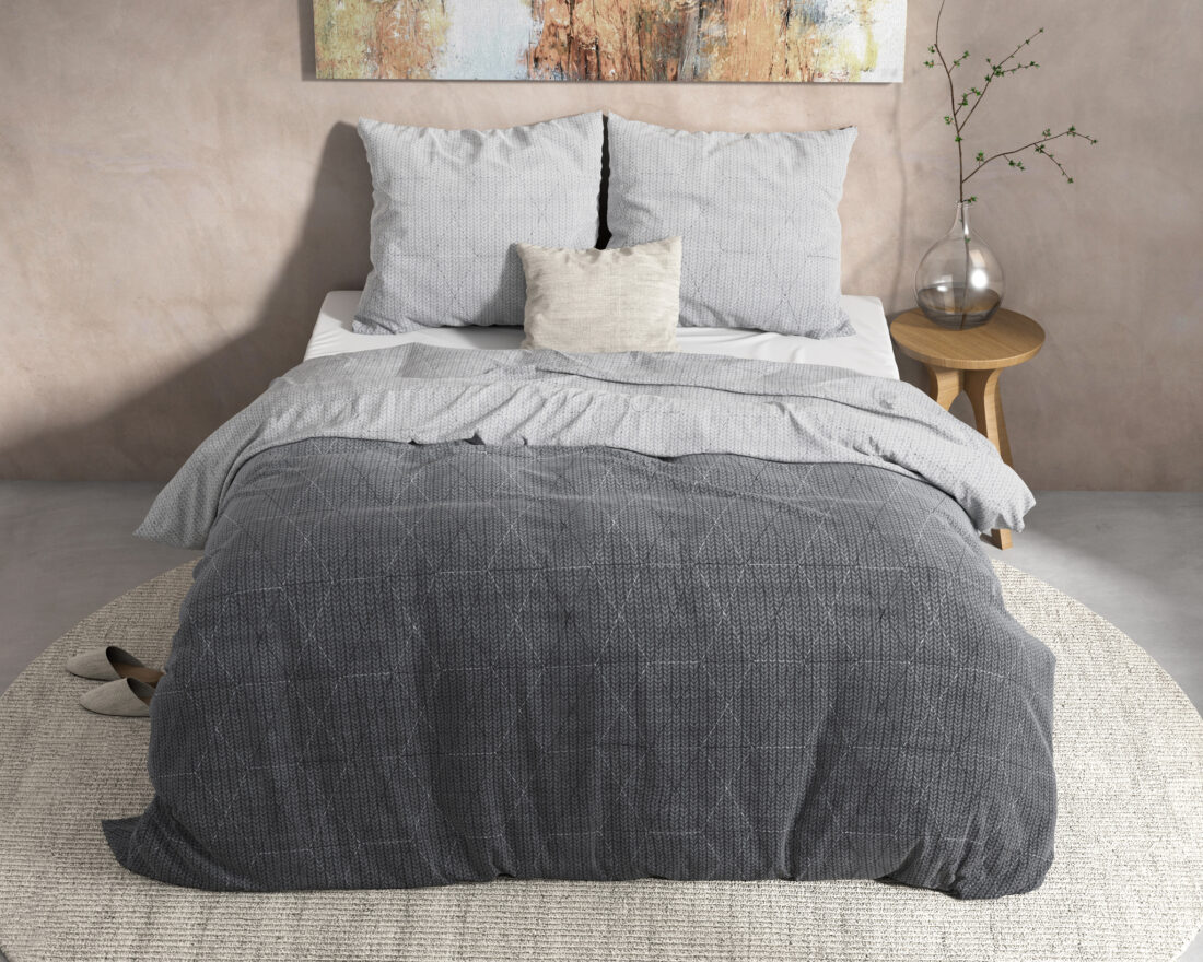 Dh Flanel Quinn Antraciet 200 X 220