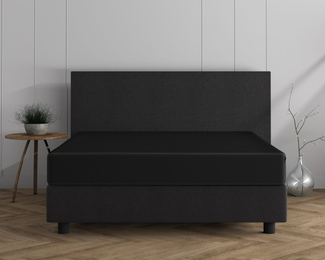 Dubbel Jersey 220 Gr Hoeslaken Zwart 190 200 X 220 230