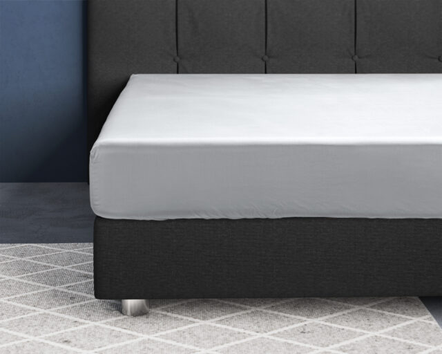 Satijnen Hoeslaken Wit 160 X 220