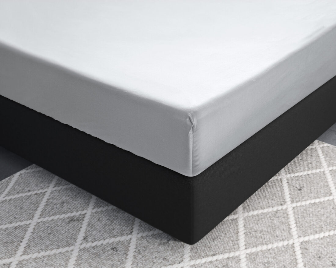 Satijnen Hoeslaken Wit 160 X 220