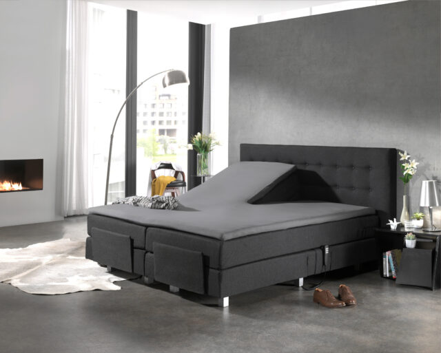 Splittopper Katoenen Hoeslaken Grijs 160 X 210