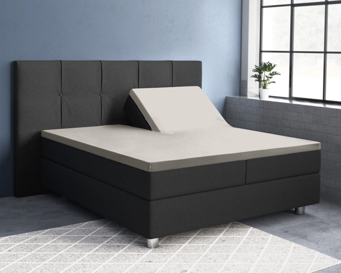 Satijnen Hoeslaken Voor Splittopper Crme 160 X 200 Cm