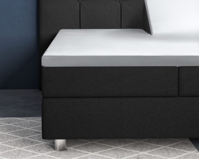 Splittopper Satijn Hoeslaken Wit 180 X 220