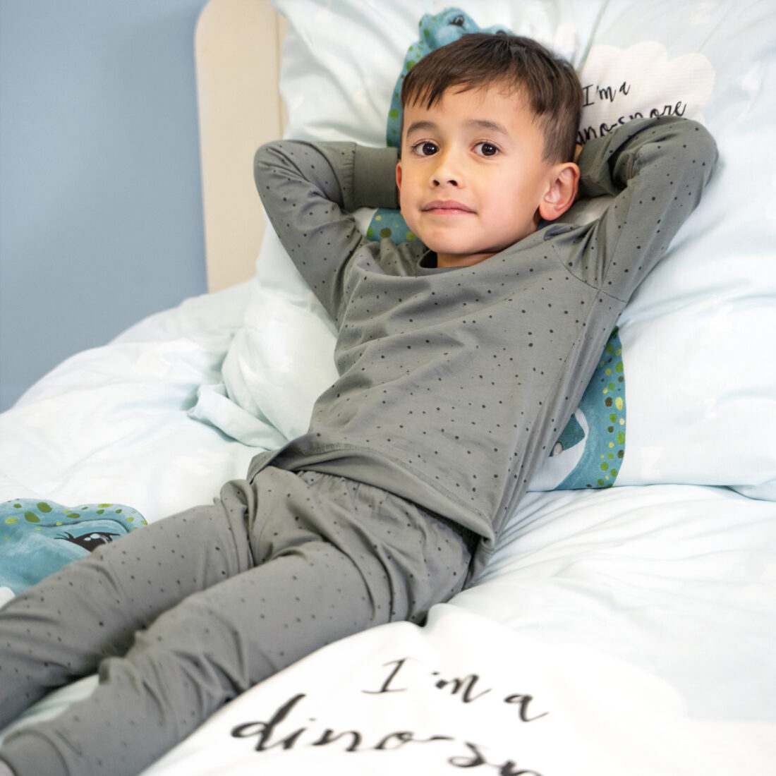 Ik Ben Een Dino Sore Blauw 140 X 220