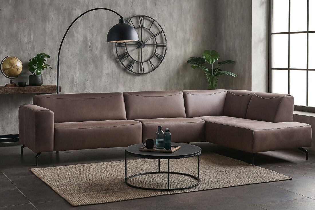 Zitcombinatie Bari 8211 2 5 Vst Links Ottomane Vst Rechts 8211 Stof Antraciet Kentucky 01