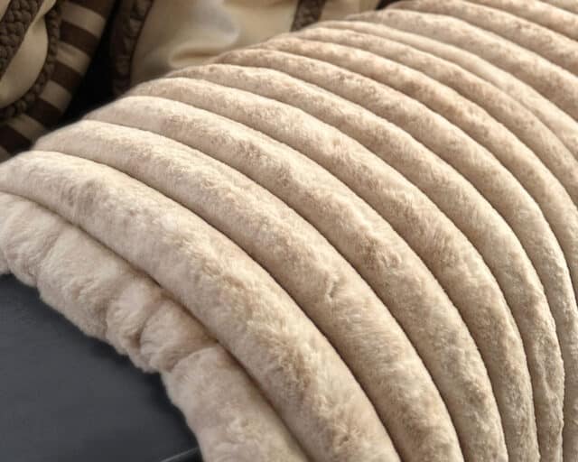 Pom Konijnenbont Plaid 8211 Zand 8211 150 215 200 Cm