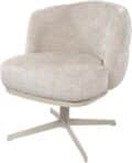 Bijzetfauteuil JLo - Beige draaipoot 360 - Cremona - Taupe 04