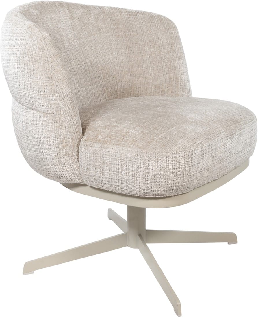 Bijzetfauteuil Jlo 8211 Beige Draaipoot 360 8211 Cremona 8211 Taupe 04