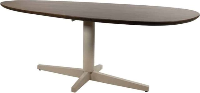 Eetkamertafel Taurus 8211 Mango Bruin Walnoot 8211 Poot Beige 8211 160 Cm 8211 Organisch