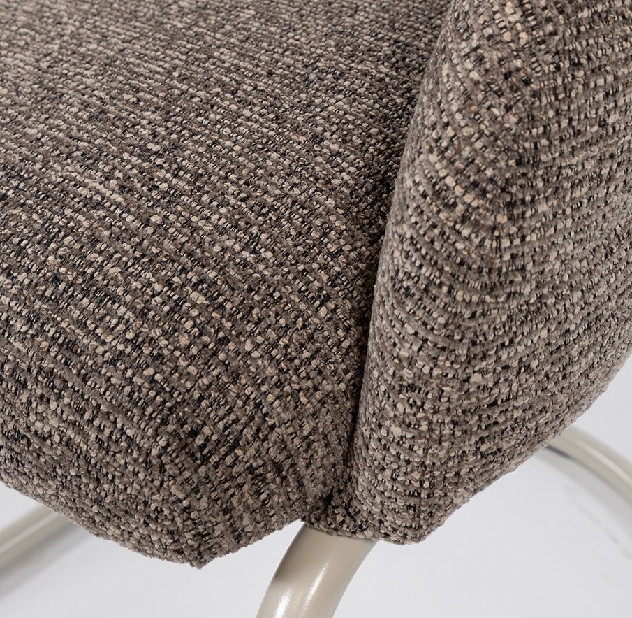 Eetkamerstoel Taylor 8211 Stof Present Bruin 440 8211 Beige Metaal