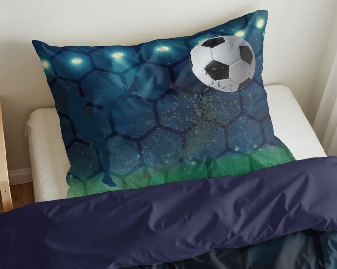 Dekbedovertrek Live Voetbal 8211 Blauw 8211 140 215 200 220 Cm