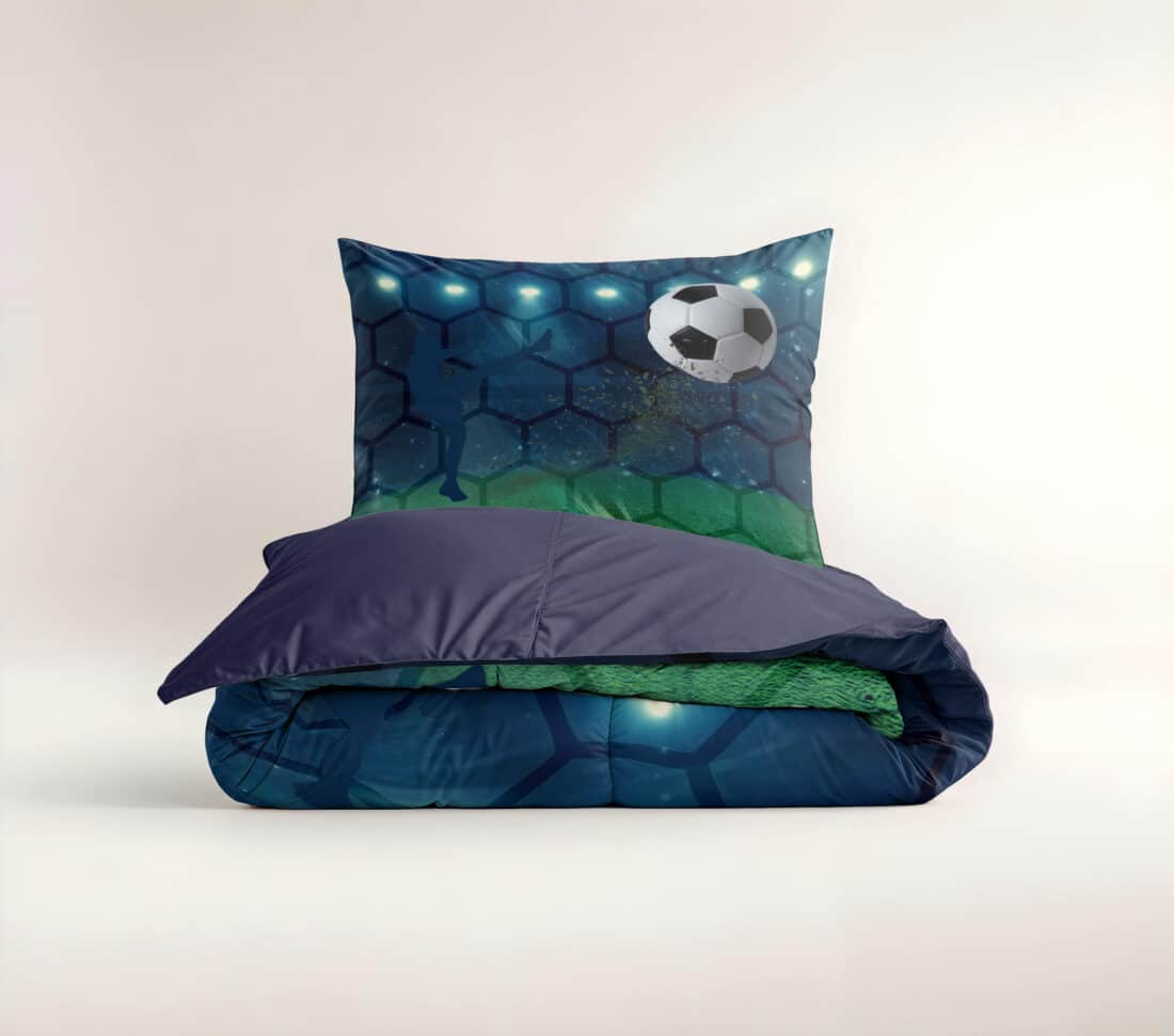 Dekbedovertrek Live Voetbal 8211 Blauw 8211 140 215 200 220 Cm