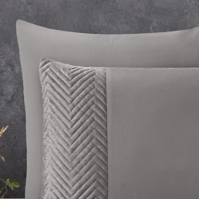 Dekbedovertrek Dd 8211 Velvet Kruislijn Zand Grijs 8211 200 215 200 220 Cm