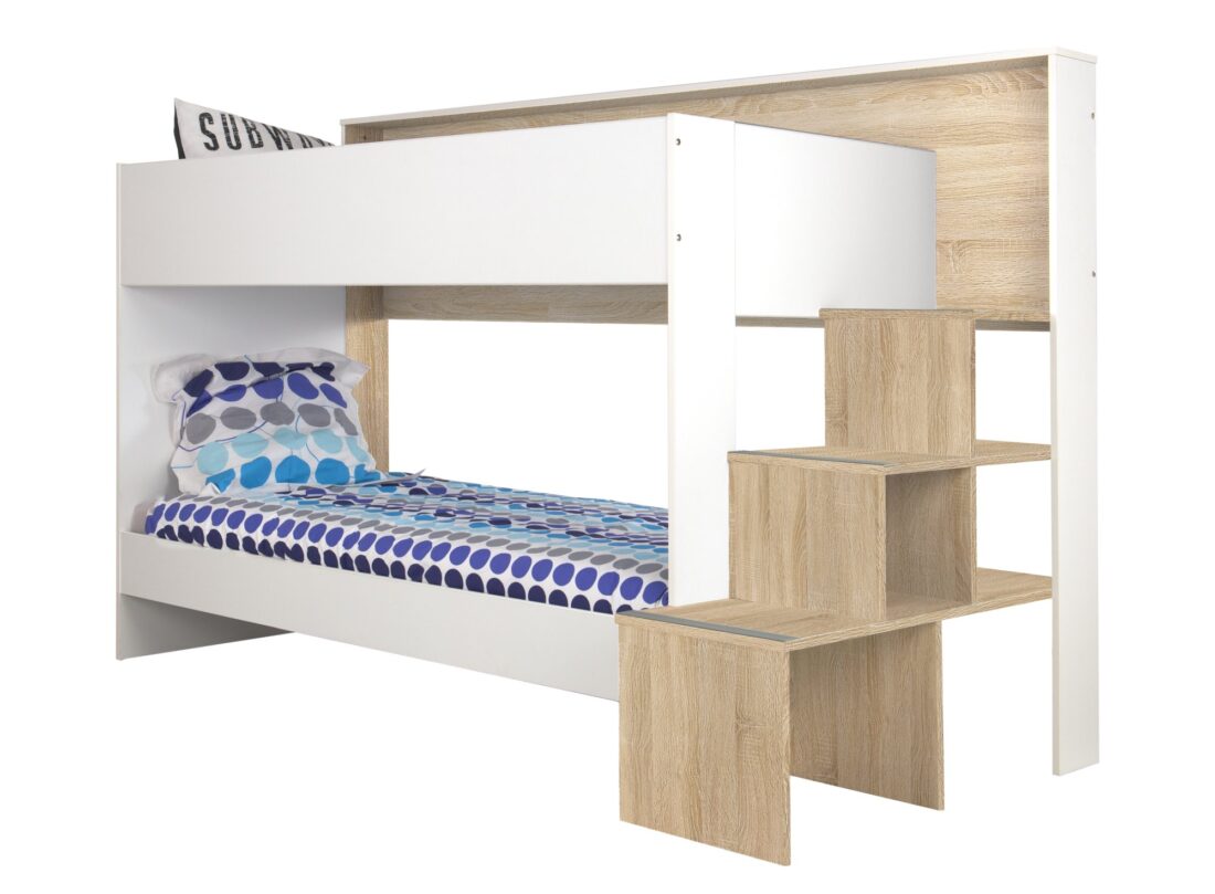 Stapelbed Teotea 8211 Modern Bi Ton Wit Sonoma Eik 8211 90 215 200 Cm