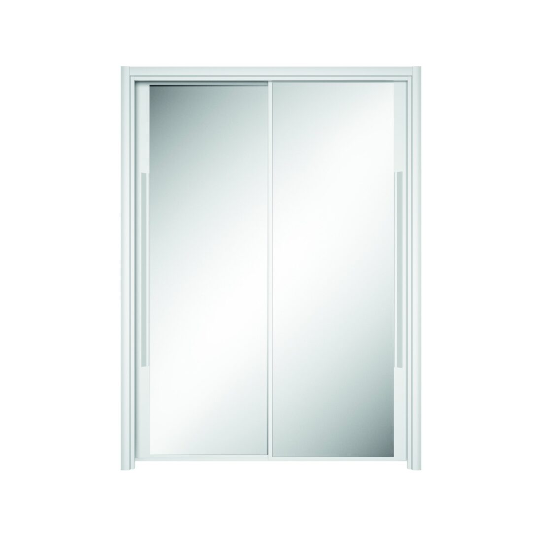 Linnenkast Cyrus 8211 Wit Mdf 8211 Met 2 Schuifdeuren Met 2 Spiegels 8211 150 Cm