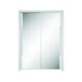 Linnenkast Cyrus - Wit MDF - Met 2 schuifdeuren met 2 spiegels - 150 cm