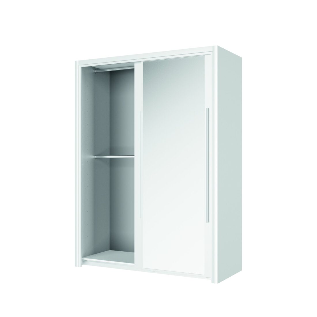 Linnenkast Cyrus 8211 Wit Mdf 8211 Met 2 Schuifdeuren Met 2 Spiegels 8211 150 Cm