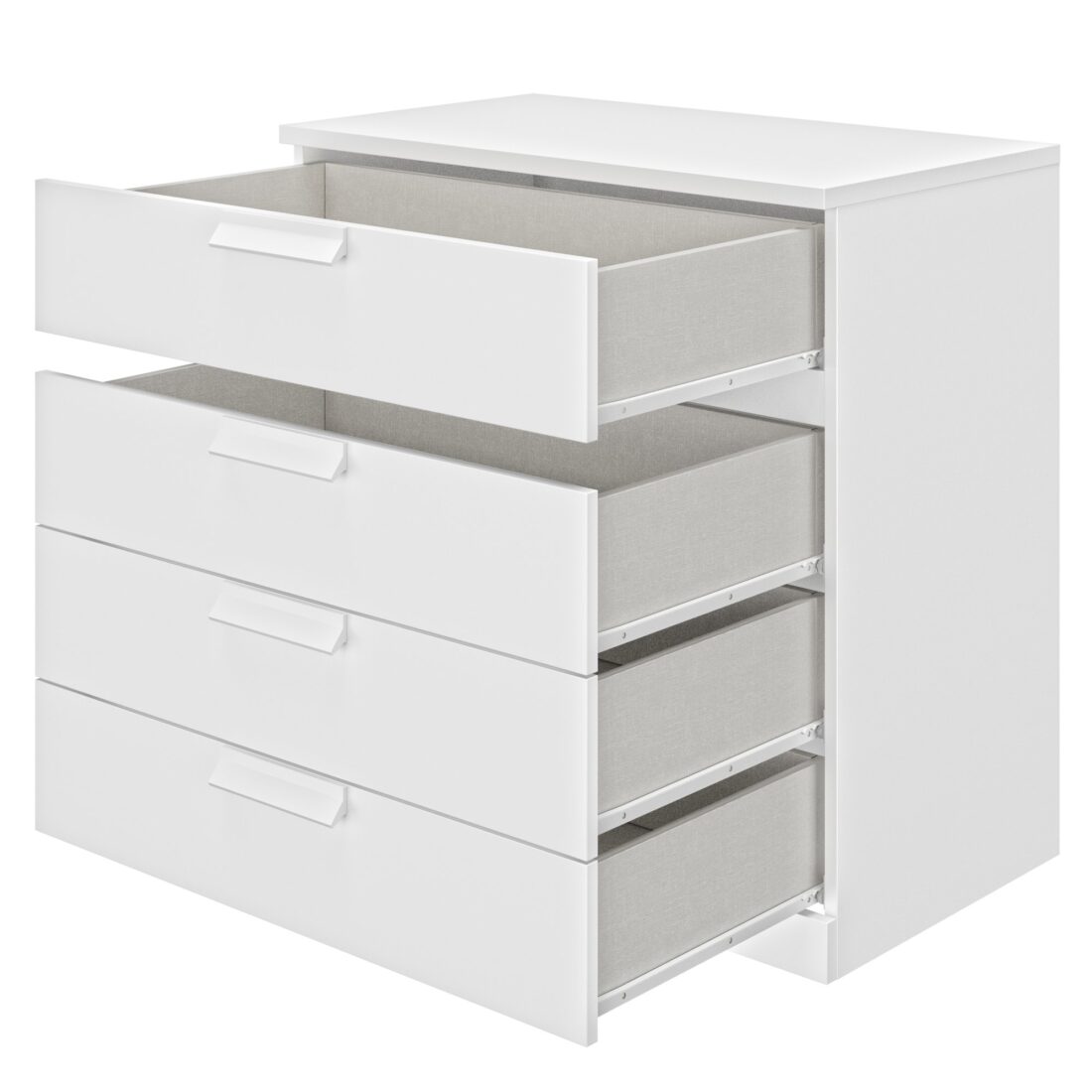 Ladekast Cyrus 8211 Wit Mdf 8211 Met 4 Lades