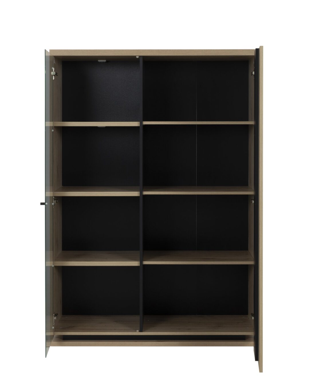 Vitrinekast Crack 8211 Ambachtelijke Eikenafwerking 8211 120 Cm 8211 2 Deuren