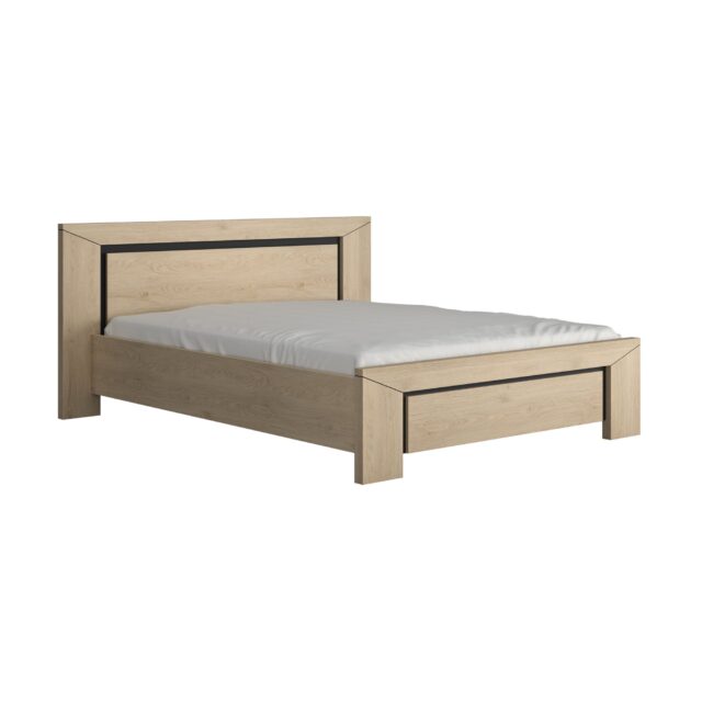 Ledikant Brugge 8211 Warm Kastanjebruin Zwart 8211 140 215 200 Cm