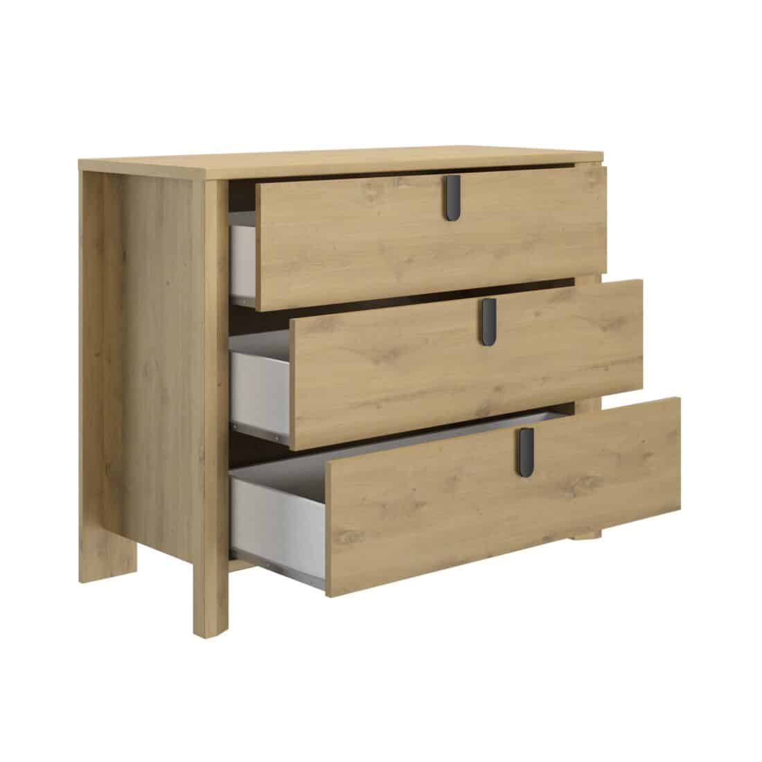 Ladekast Lugano 8211 Artisan Eikenafwerking 8211 Met 3 Lades