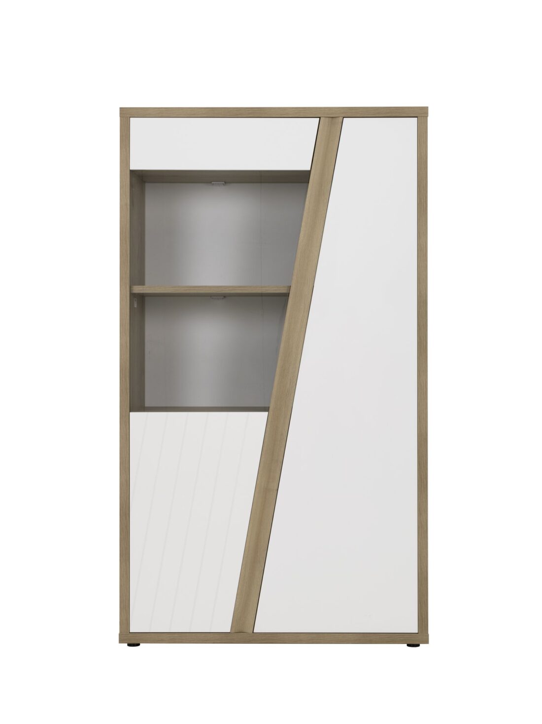 Wandkast Epura 8211 Chene Licht Eiken Fineer Wit Hoogglans 8211 Met 2 Deuren Wandkast Epura 8211 Chene Licht Eiken Fineer Wit Hoogglans 8211 Met 2 Deuren