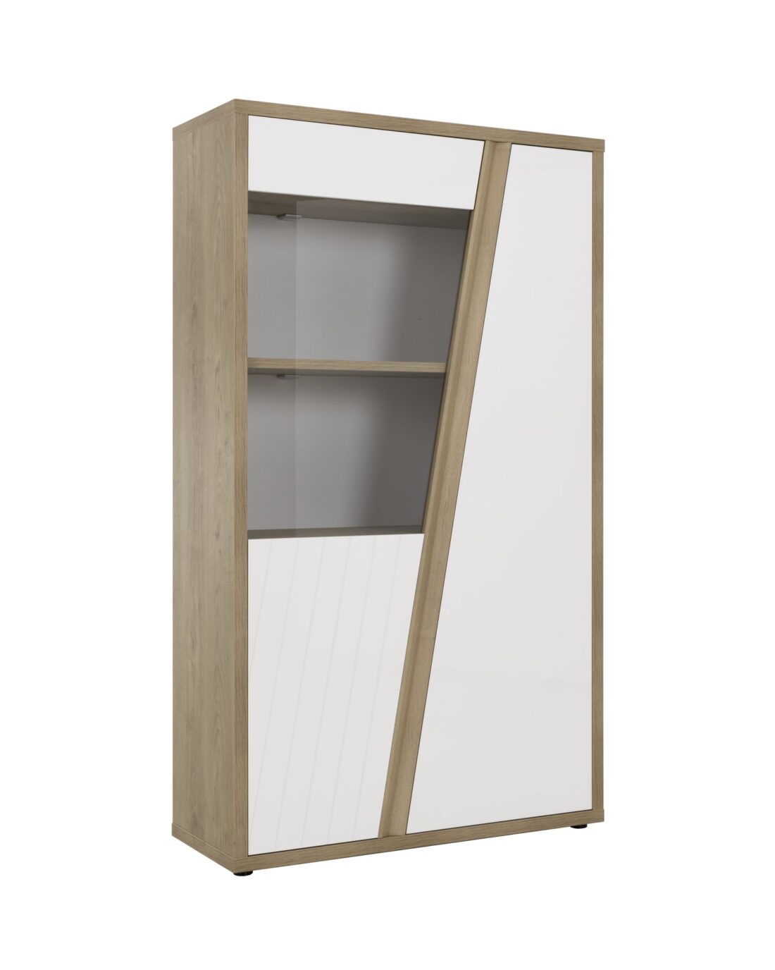 Wandkast Epura 8211 Chene Licht Eiken Fineer Wit Hoogglans 8211 Met 2 Deuren Wandkast Epura 8211 Chene Licht Eiken Fineer Wit Hoogglans 8211 Met 2 Deuren