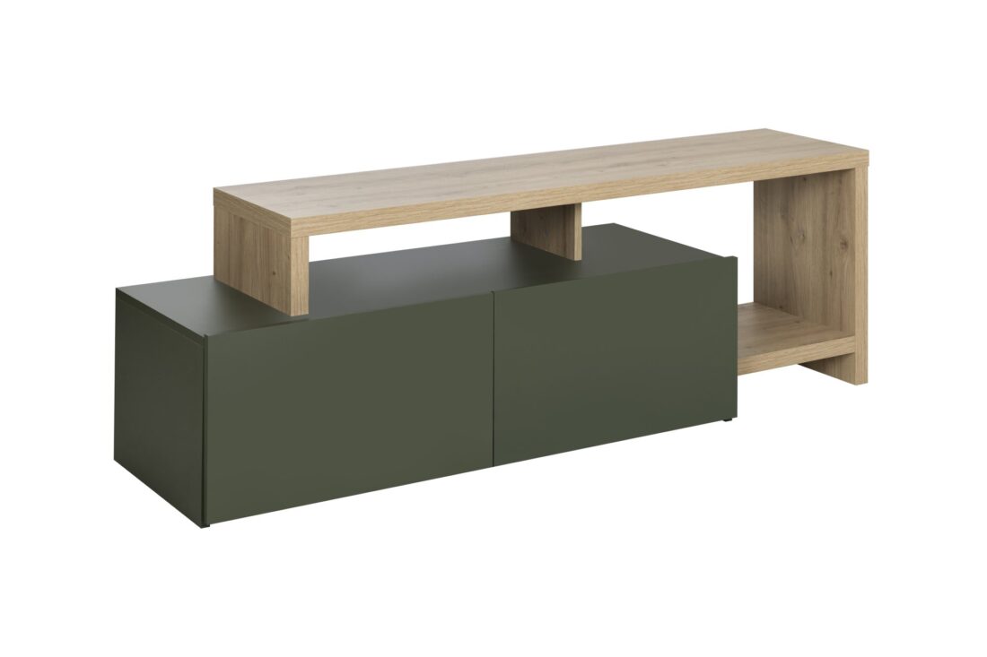 Tv Meubel Artisan 8211 Artisan Eiken Afwerking 8211 Met 2 Deuren 8211 155 Cm