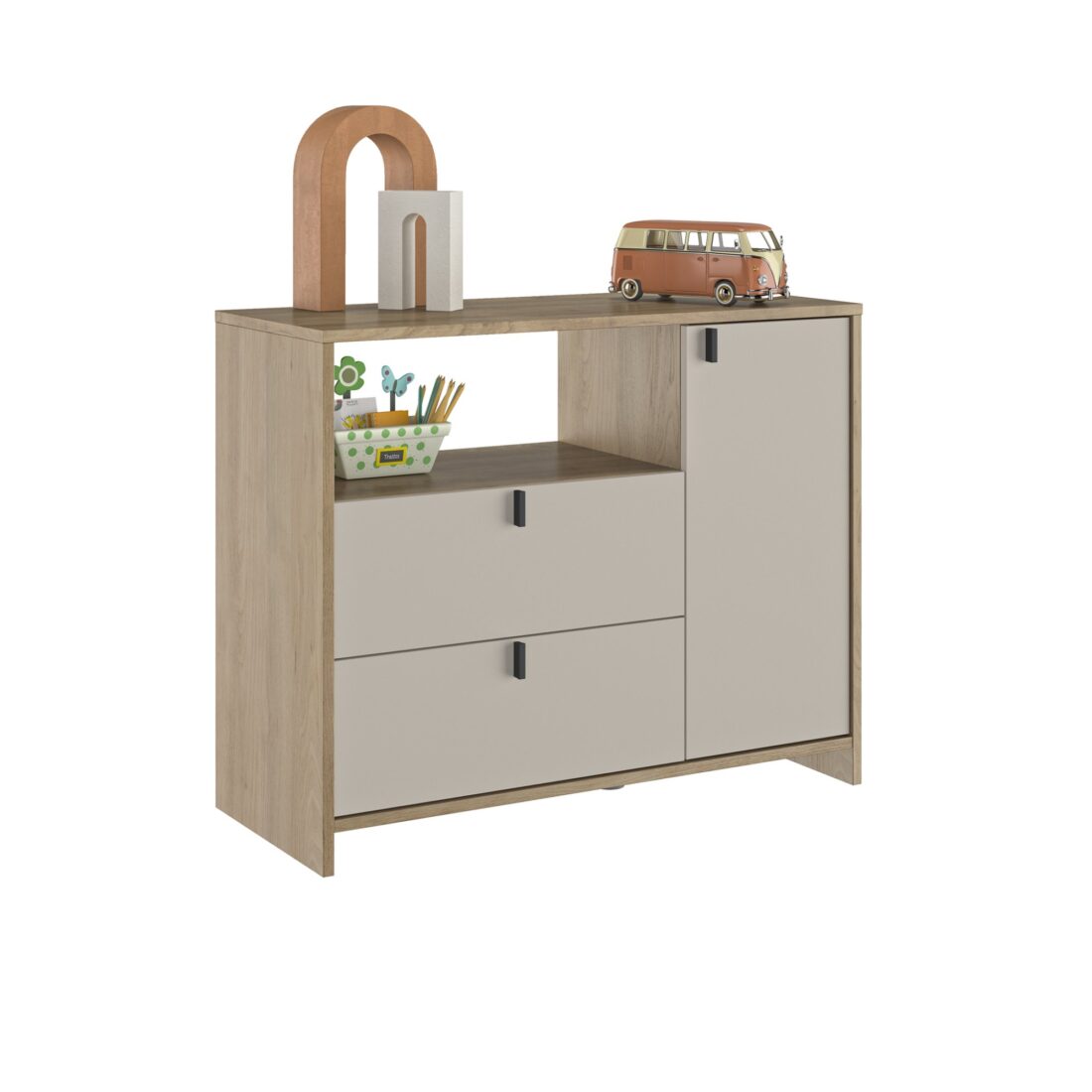 Commode Gregor 8211 Beige Fronten Natuur 8211 Met 2 Lades En 1 Deur Commode Gregor 8211 Beige Fronten Natuur 8211 Met 2 Lades En 1 Deur