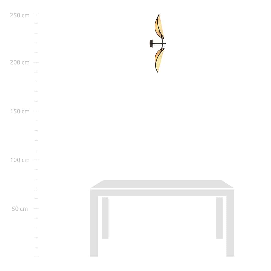 Wandlamp Vene K2 8211 Zwart Rotan Wandlamp Vene K2 8211 Zwart Rotan